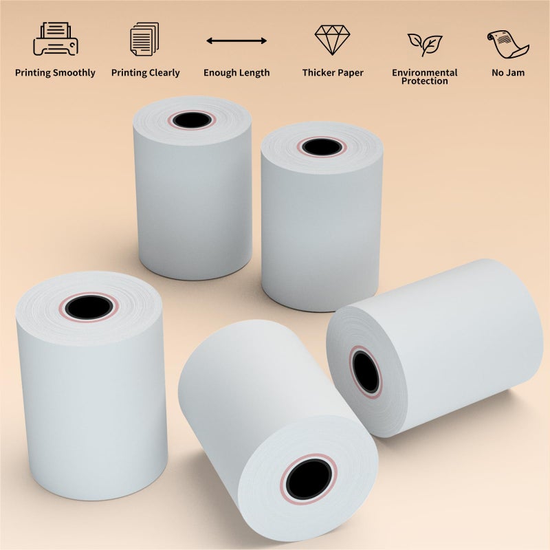 Tapsin 3-1/8"" x 119' Thermal Receipt Paper, Pos Receipt Paper, Cash Register Rolls, Receipt Roll for 80mm Thermal POS Printer, 10 Rolls - Image 3